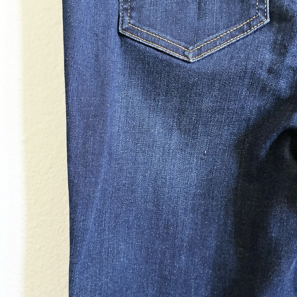 Spanx Pull On High Rise Flare Jeans Tummy Control Dark Wash Medium Tall Long - Picture 4 of 7